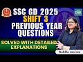 SSC GD 2025 Shift 3 Previous Year Questions | Solved with Detailed Explanations