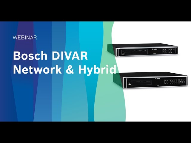 Webinar: Bosch DIVAR Network Hybrid YouTube