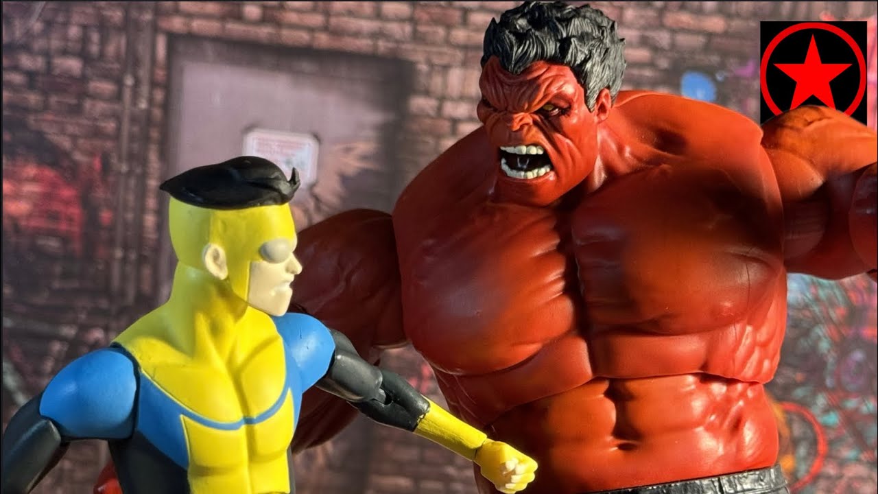 Stop Motion Invincible Invincible vs Red Hulk: Stop Motion Showdown - YouTube