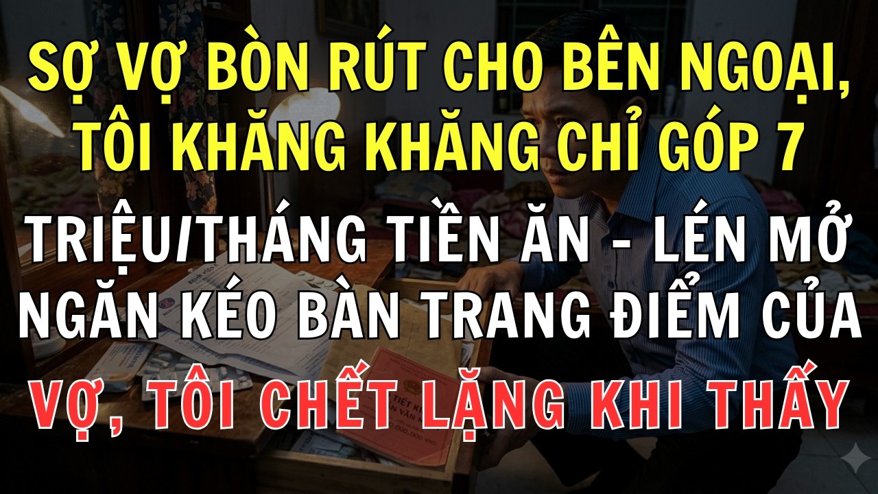 Sợ Vợ Bòn Rút Cho Bên Ngoại, Tôi Khăng Khăng Chỉ Góp 7 TriệuTháng Tiền Ăn   Lén Mở Ngăn Kéo