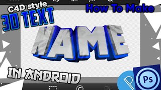 How To Make 3D Text Like Cinema 4D In Android
