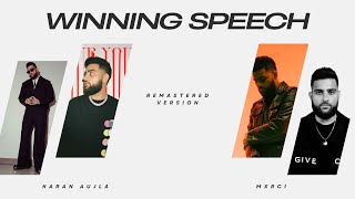 Winning Speech - Remastered (Music Video) Karan Aujla | Mxrci | Karan Aujla New Song 2024