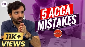 5 Mistakes Students Should AVOID | 5 Big Mistakes ACCA Students Make | ACCA India | Global CA |