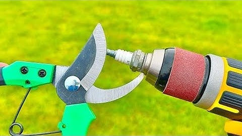 Special Way To Sharpen Pruning Shears as Sharp as a Razor | amazing diy