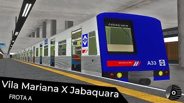 OpenBVE - VILA MARIANA x JABAQUARA com o TUE FROTA A da CMSP! Linha 1 Azul