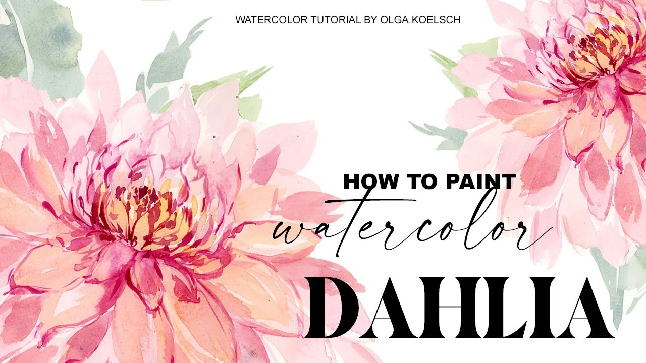 Watercolor PETALS flowers EASY! Try to paint watercolor dahlia like THIS!