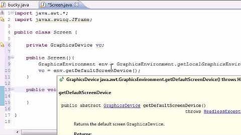 Java Game Development – 3 – Creating a Screen for Games