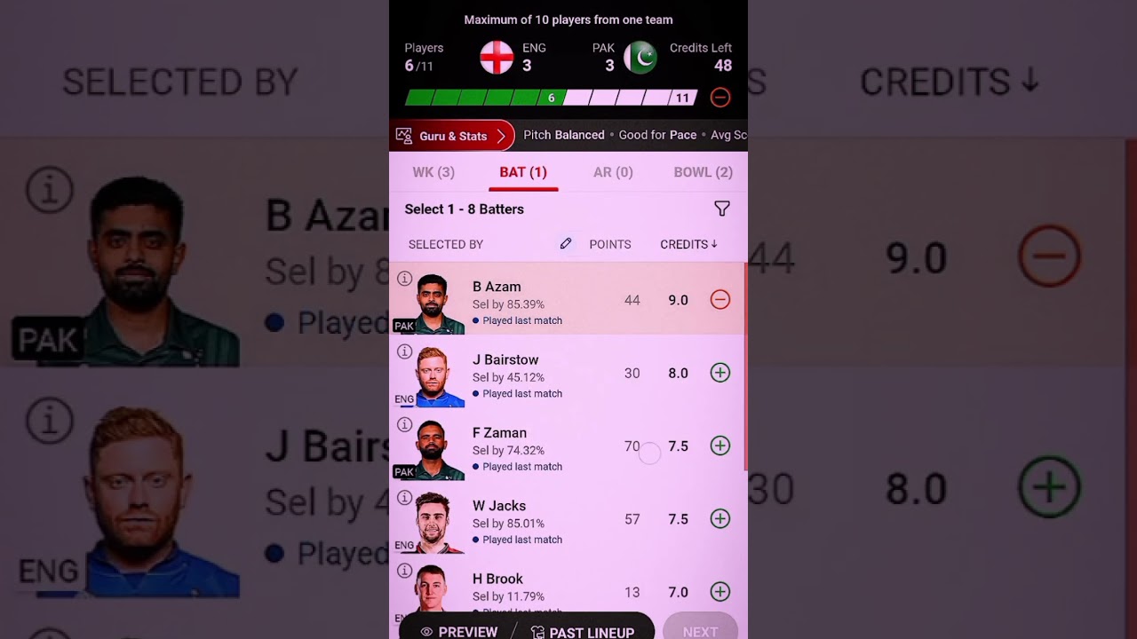ENG vs PAK Dream11 Prediction | ENG vs PAK Dream11 Team 🥵| 