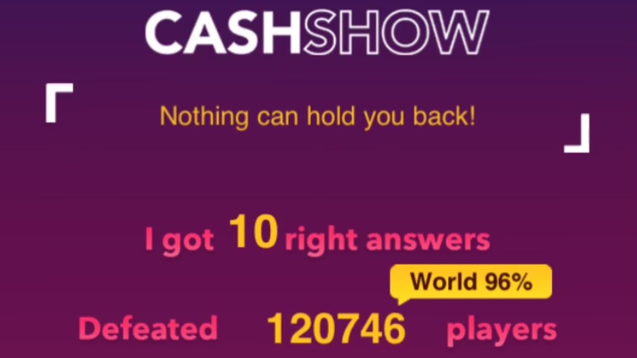 Cash Show - I won $$$!