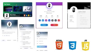 Amazing Profile Cards Using Only HTML, CSS & JS with Source Code | The Terminal Boy