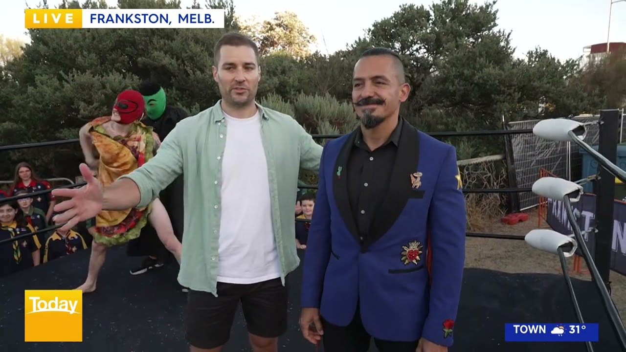 Weekend Weather with Dan Anstey & Lucha Fantastica (Today Show Channel 9)