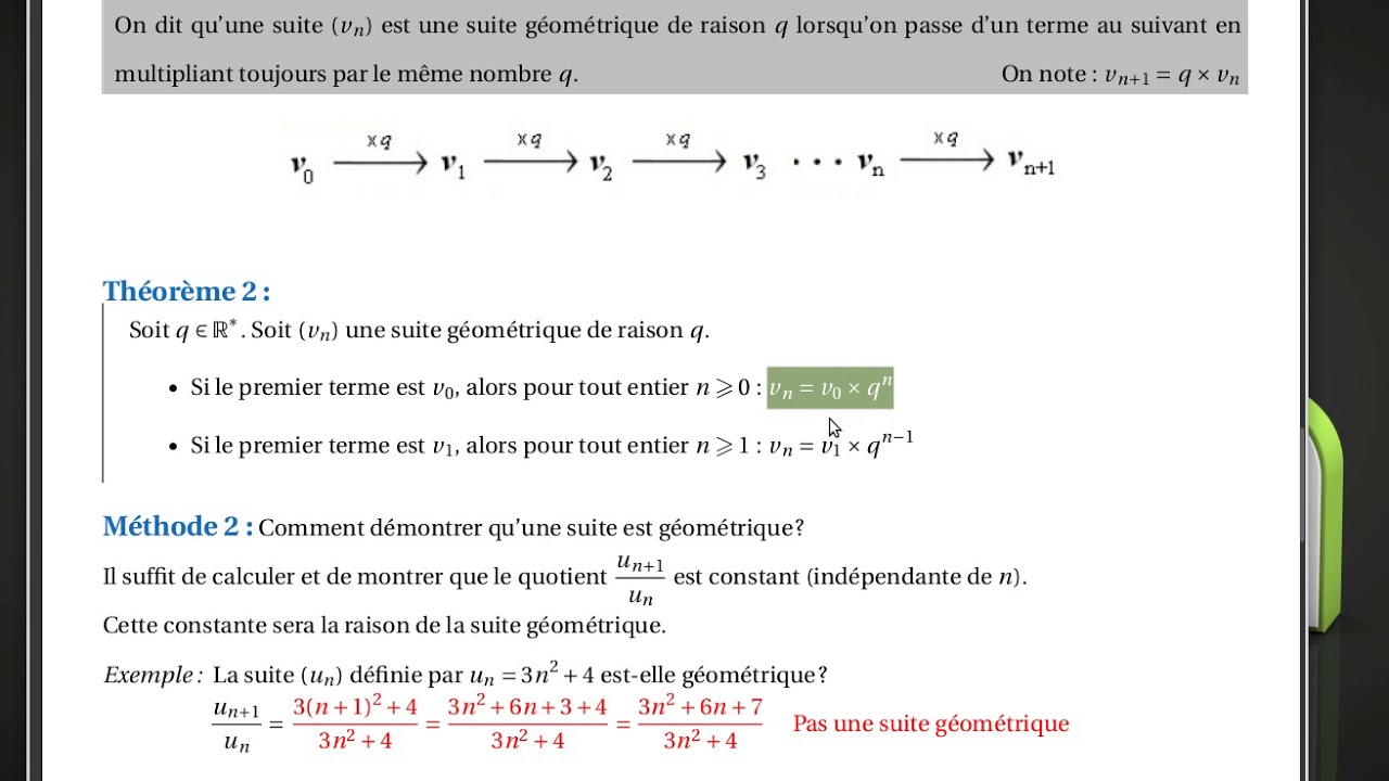 comment calculer la raison d'une suite arithmétique