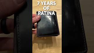 7 Years of Patina #leather #wallet #leatherartisan #handmade #edc #leatherwallet #shellcordovan