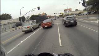 Motorcycle takes Mirror off