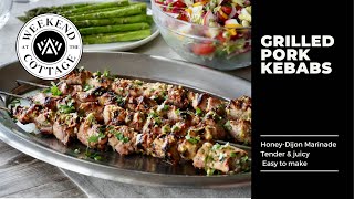 GRILLED PORK KEBABS with Honey-Dijon Marinade