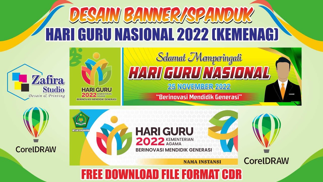 Logo Hari Guru Nasional (HGN) & Desain Banner Hari Guru Nasional (HGN) Tahun 2022 KEMENAG (FREE