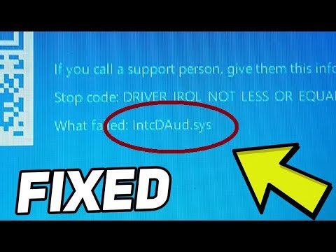 Fix: intcdaud.sys BSOD Error on Windows 10