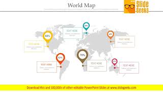 Celebrity World Map With Text Tags And Percentage Pointers Powerpoint Slides Profile