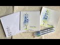 Arty watercolour Lilly using Clean Color pens by Jo Rice #laviniastamps #kuretake