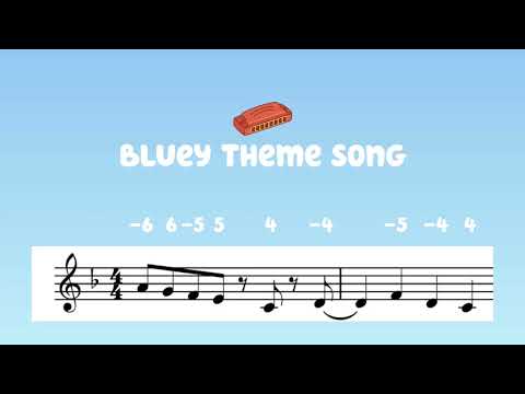 Bluey Theme Song for C Diatonic Harmonica!