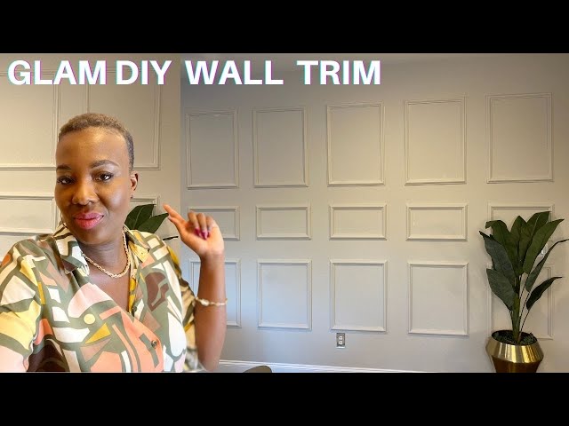 EASY DIY PICTURE FRAME MOULDING ACCENT WALL (ENTRYWAY MAKEOVER PT 2 )