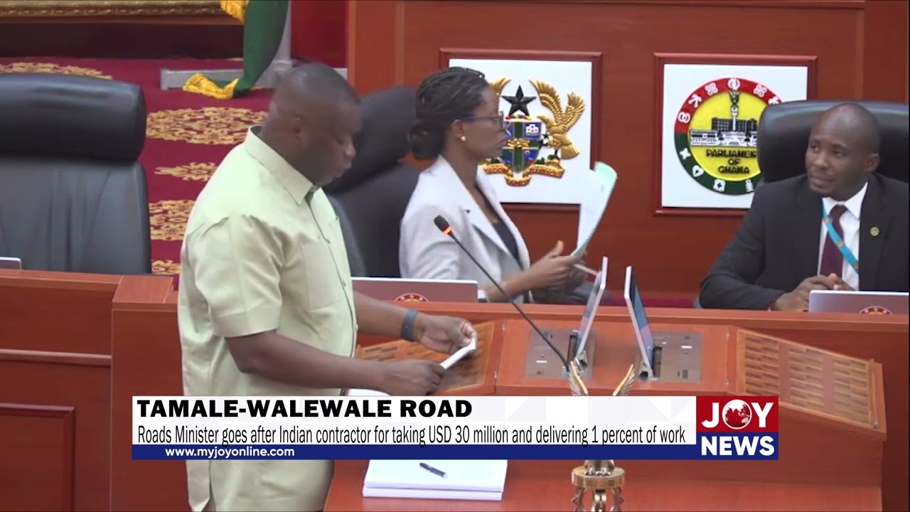 Roads Minister goes after Indian contractor for taking USD 30 million and delivering 1% of work.