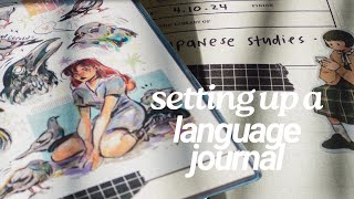 journal set up for language learning ✦ midori b6 slim (+ why & how i'm learning japanese)
