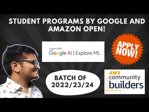 Google and Amazon Student Programs |  Applications Open ️‍?