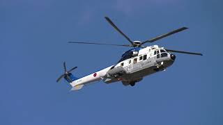[4K]入間基地 航空観閲式 VIP搭乗機 菅総理大臣 岸防衛大臣 EC225 CH47 20201128