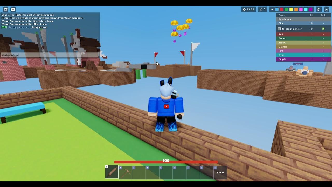 How to summon tons of super lucky blocks in roblox bedwars! YouTube