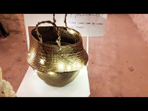 Happy Halloween for 2020, Making shinny basket from light string.