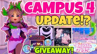 ROYALE HIGH CAMPUS 4 UPDATE! ✨🏰 2 BRAND NEW AREAS, NEW SET & 2 HALOS COMING SOON! 🚨 #royalehigh