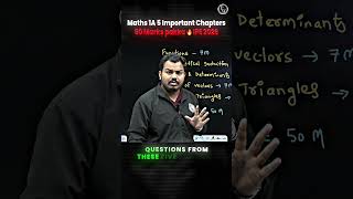 Maths 1A 5 Important Chapters 🔥 50 Marks Pakka | IPE 2026