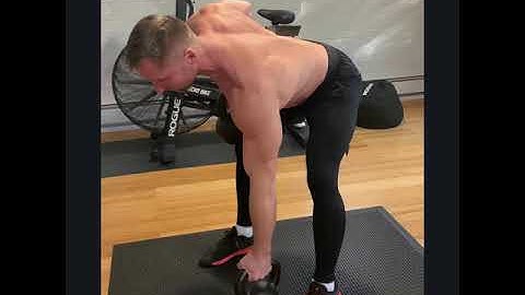 Alternating Kettlebell Gorilla Row (Top - Down / Top Isometric)