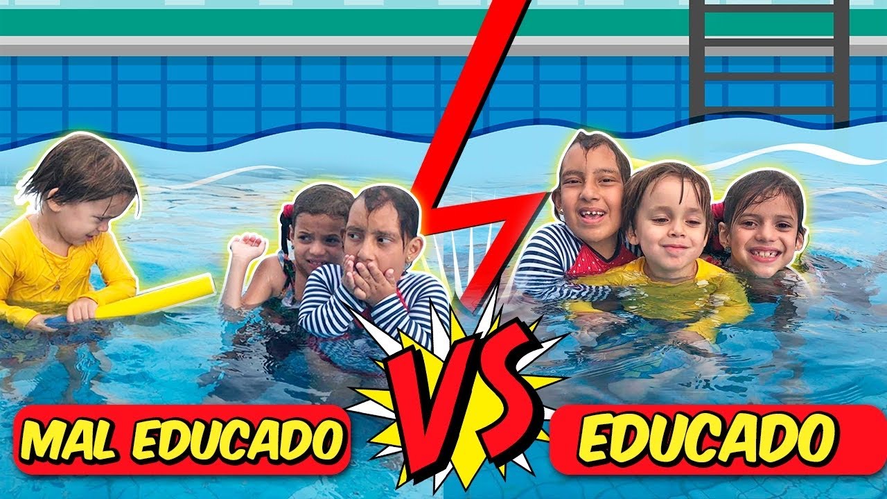 MC Divertida has fun in the pool with her friend Jessica - Família