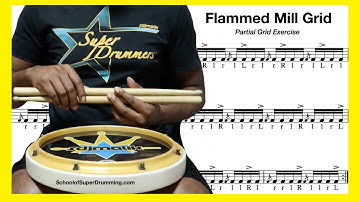 INTERMEDIATE FOR DRUMMERS | Flammed Mill Grid + Breakdown