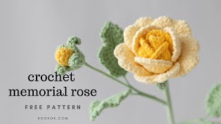 How to crochet memorial rose  free pattern
