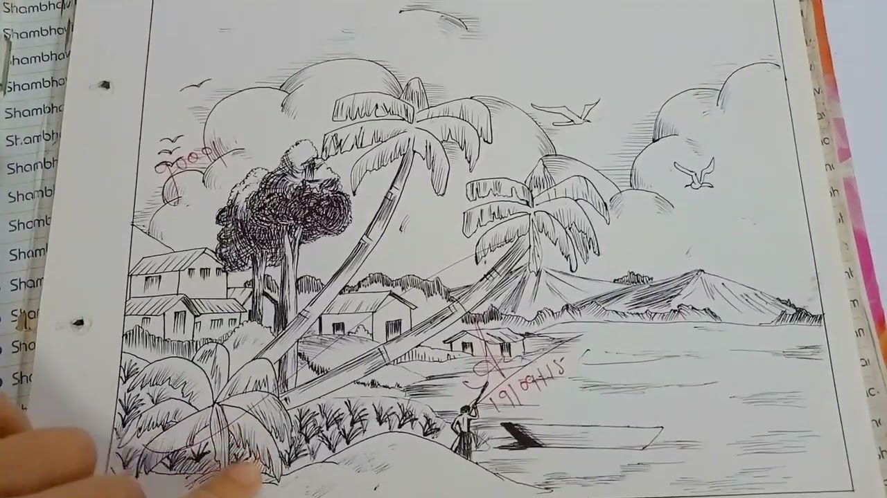 Found an another drawing book of my younger brother, he was 13 years old.