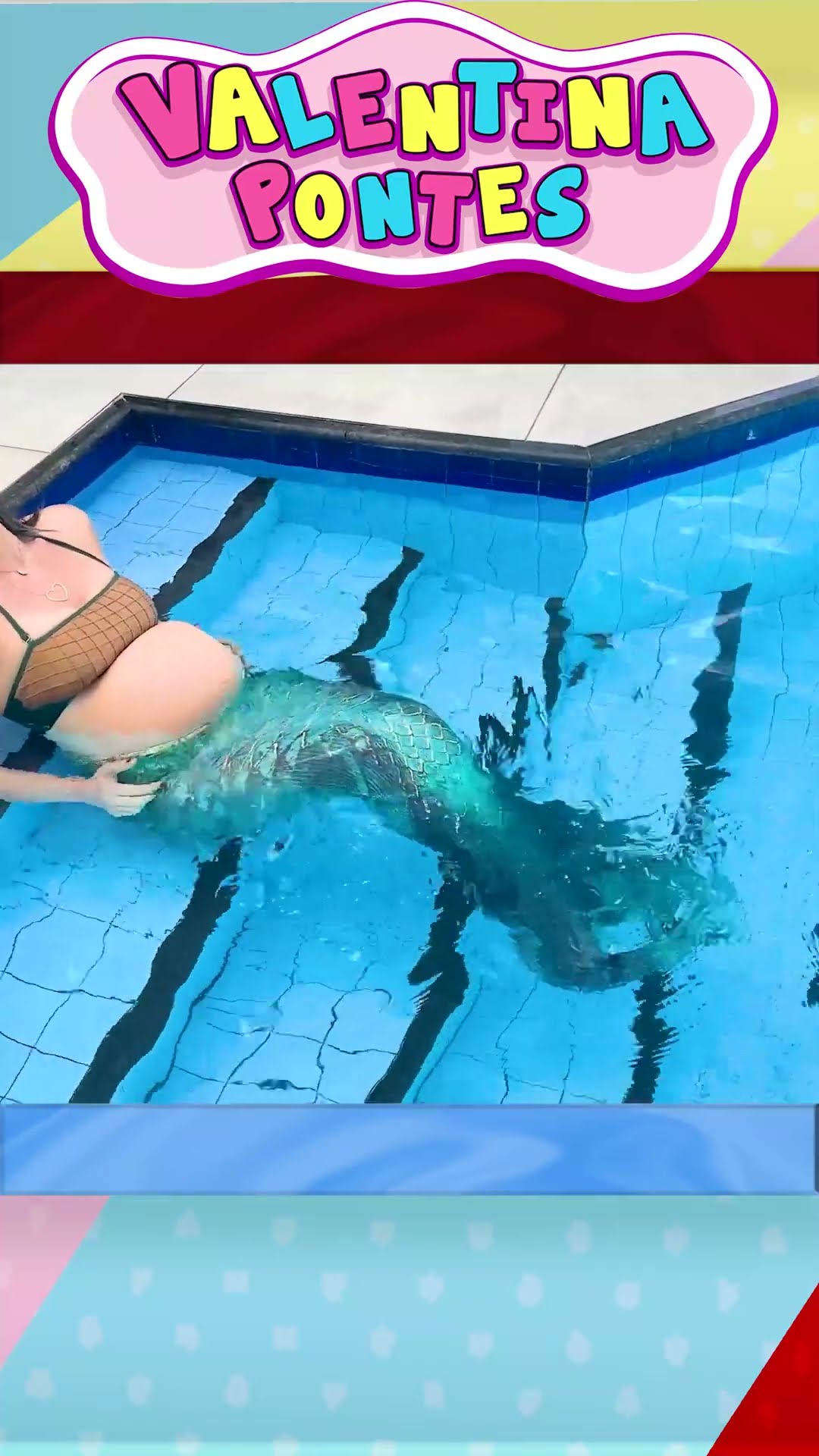 ?‍♀️ Pregnant mermaid in the pool was captured by the evil rabbit  #valentinapontesofc