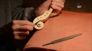 Video thumbnail of "Carving a violin scroll from start to finish"