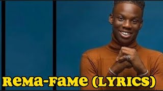 Rema-Fame (lyrics)