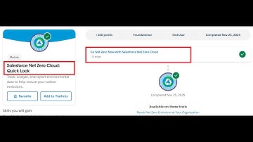 Salesforce Net Zero Cloud: Quick Look | Salesforce Trailhead