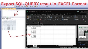 Ways To Export Data From SQL Server Export a Table or Query results from SQL Server to Excel