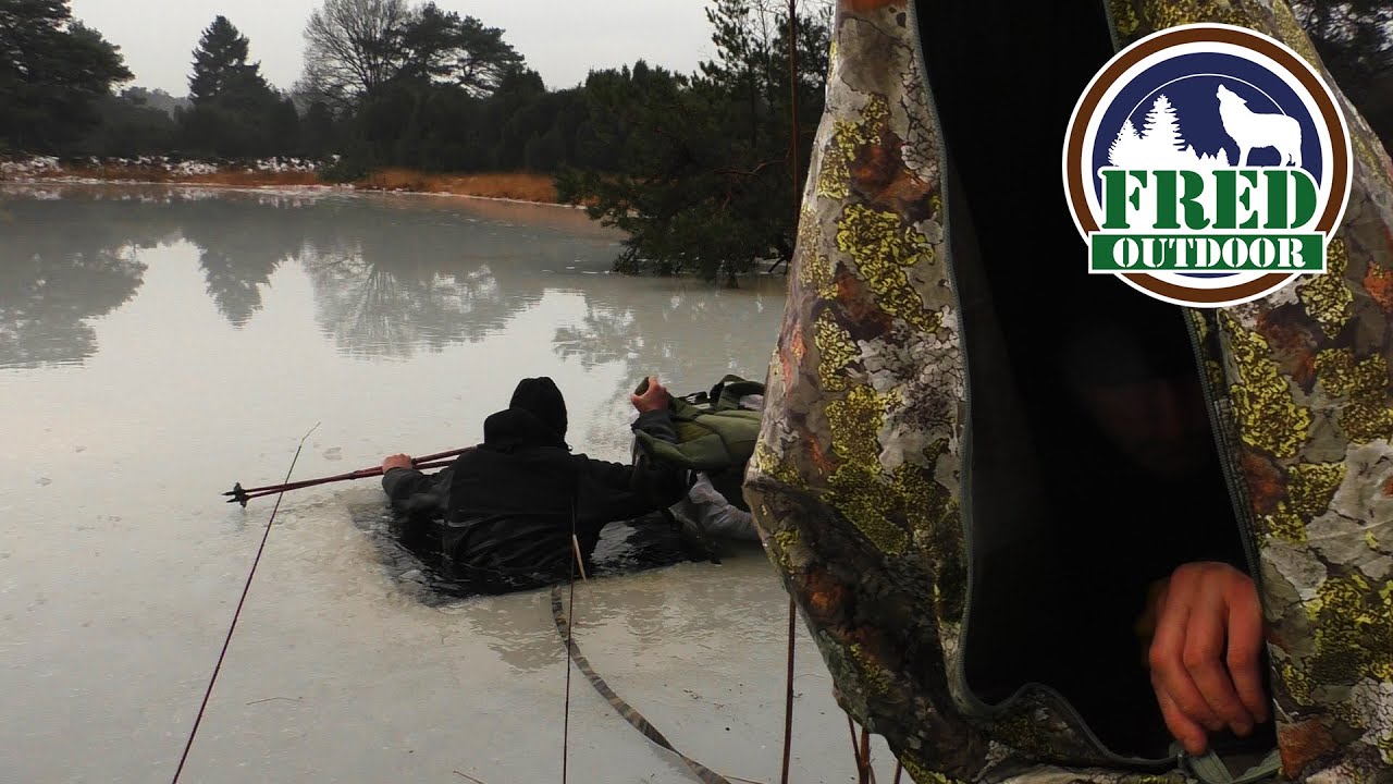 Ice Break Through Drill 🥶 (Wakduik) (subtitles.🇬🇧)