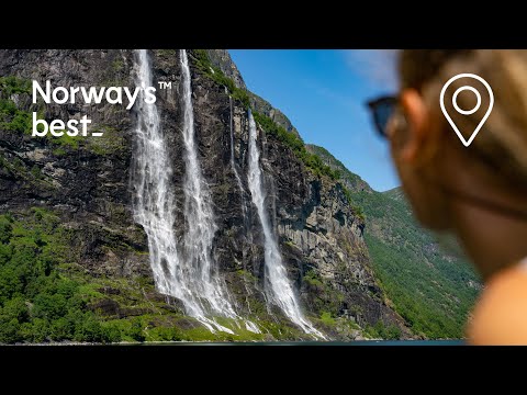 Magical Waterfalls dropping in to the Norwegian Fjords | Fjord Cruise Geiranger | Norway's best