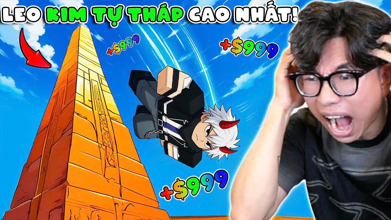 bruno mars monte carlo resort and casino BI HUỲNH NHẢY TỪ ĐỈNH KIM TỰ THÁP CAO 96,858,858 MÉT Trong Climb and Jump | Roblox