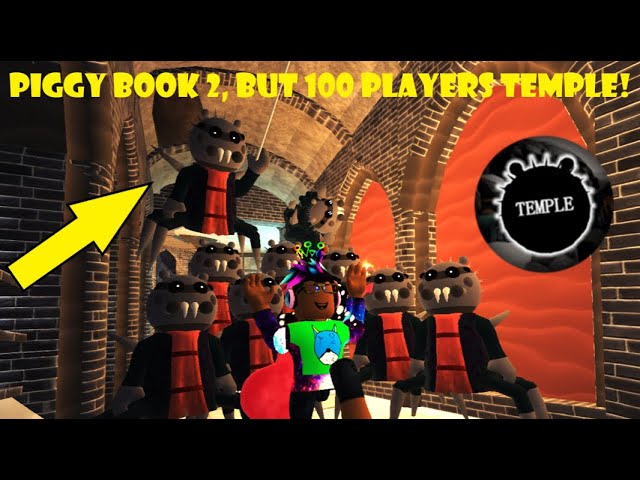 Piggy Book 2, but 100 Players House! (Birthday Piggy) 