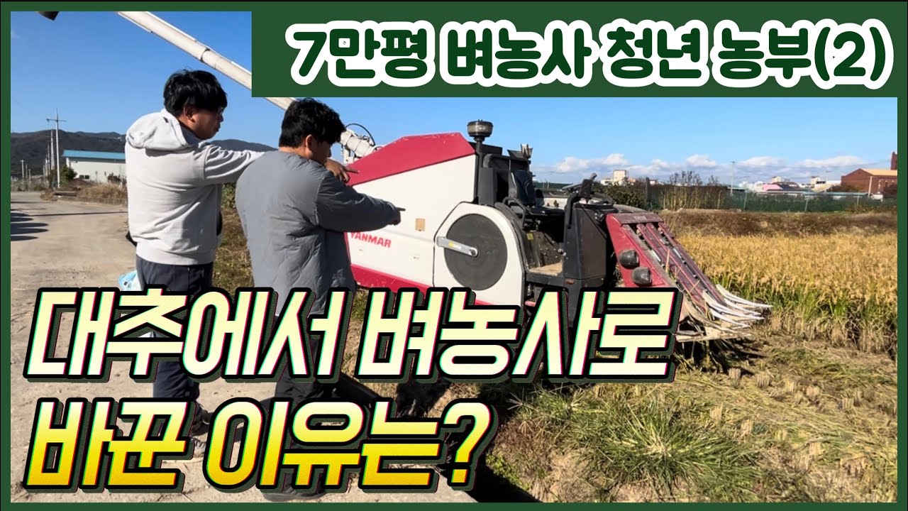 경북 경산] 대추 농사 7000평에서 벼농사 70000평으로 작물 변경한 청년 농부 - YouTube
