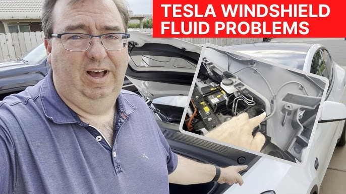 Tesla windshield washer fluid level low warning light