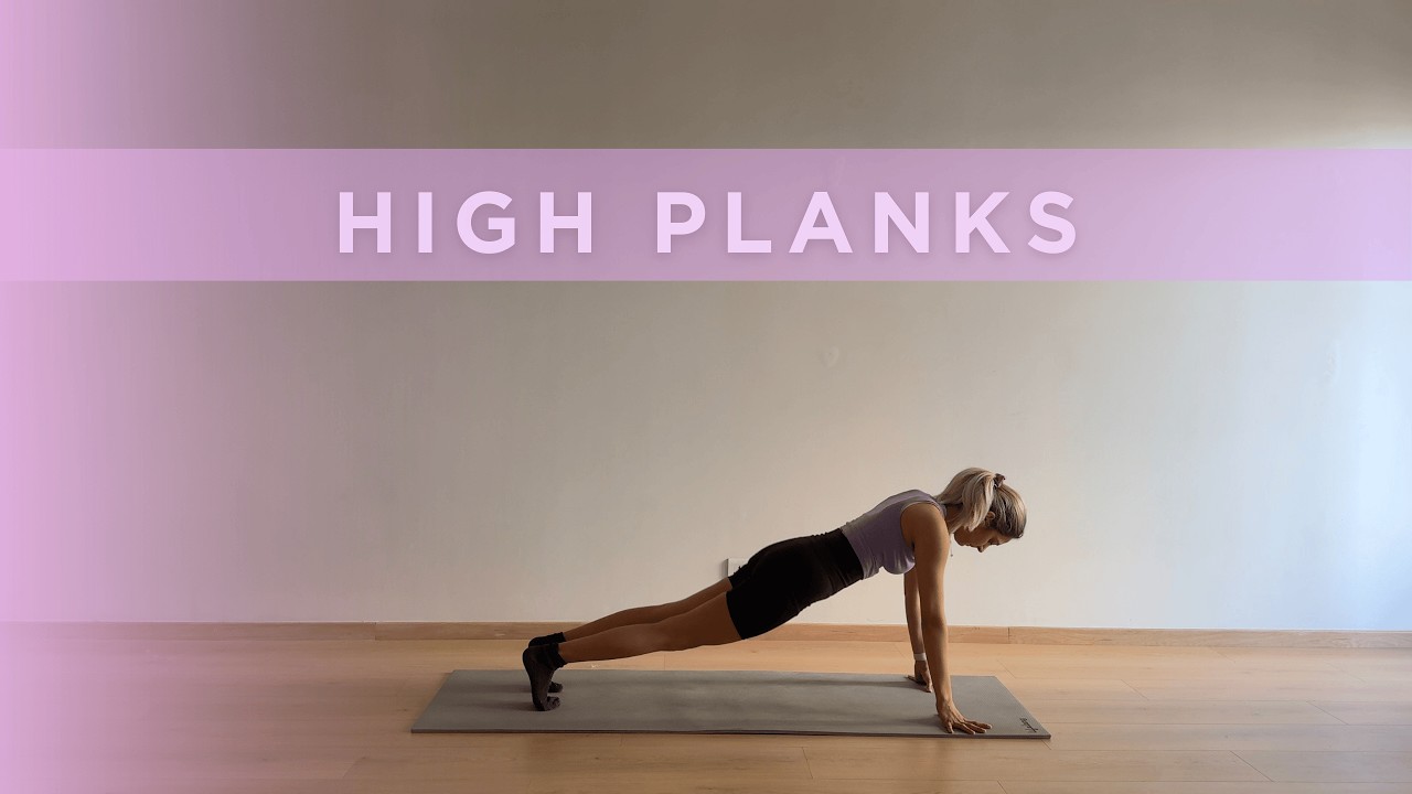 10 MIN Plank Workout High Plank Series | Full Body & Shoulder Strength
